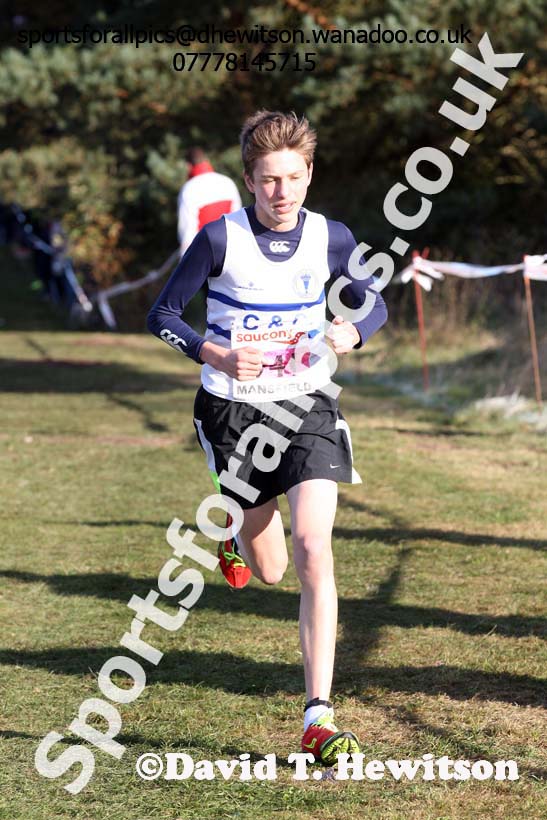 Boys under-15s, 2016 National Cross Country Relays, Berry Hill Park, Mansfield. Photo: David T. Hewitson/Sports for All Pics